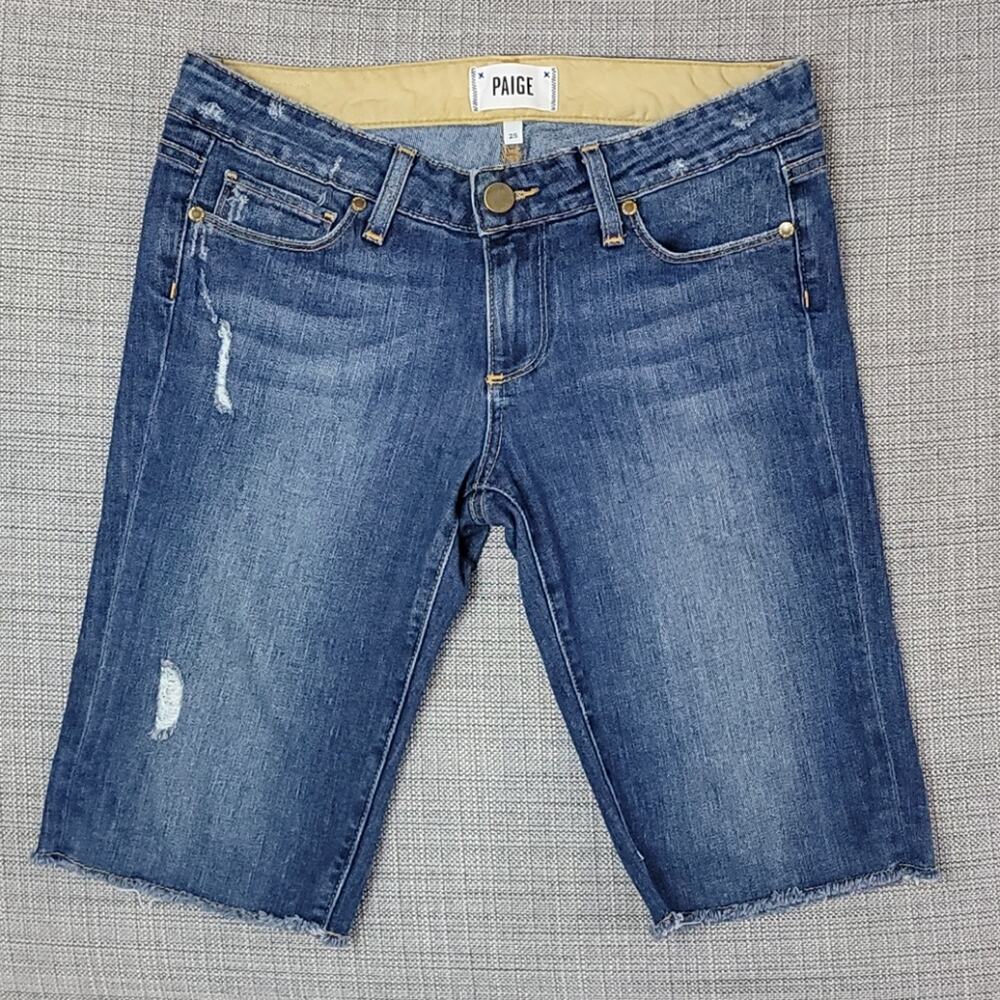 Paige raw hem Bermuda denim‎ shorts Luca 25